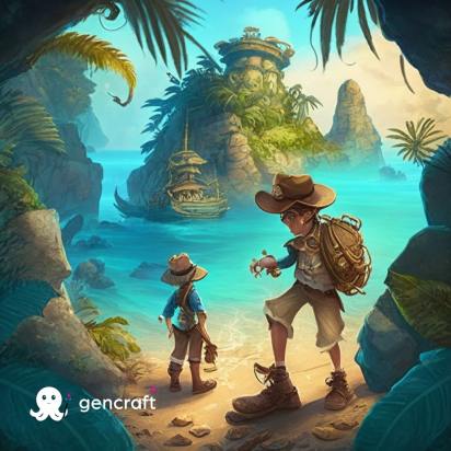 "Explorer's Quest: Treasure Hunt on the Mysterious Island"